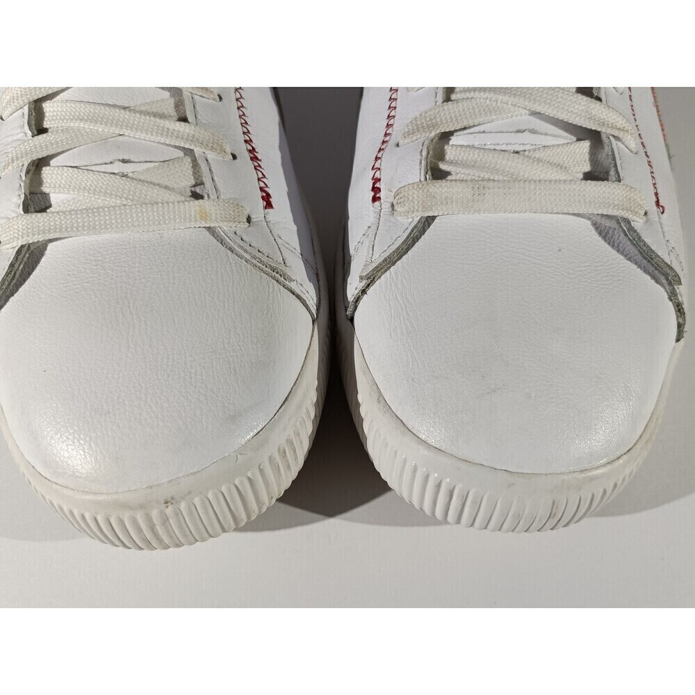 Puma Shoes Clyde Zigzag Men's Size 12 White Leather Lace Up Sneakers - Picture 3 of 11